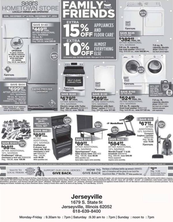 Jerseyville Sears Family & Friends Holiday Sale