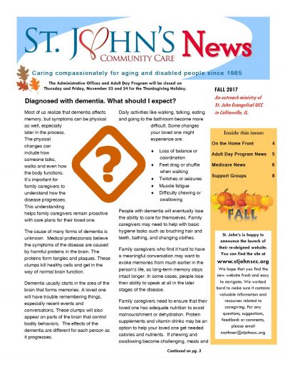 St. John's Community Care Newsletter
