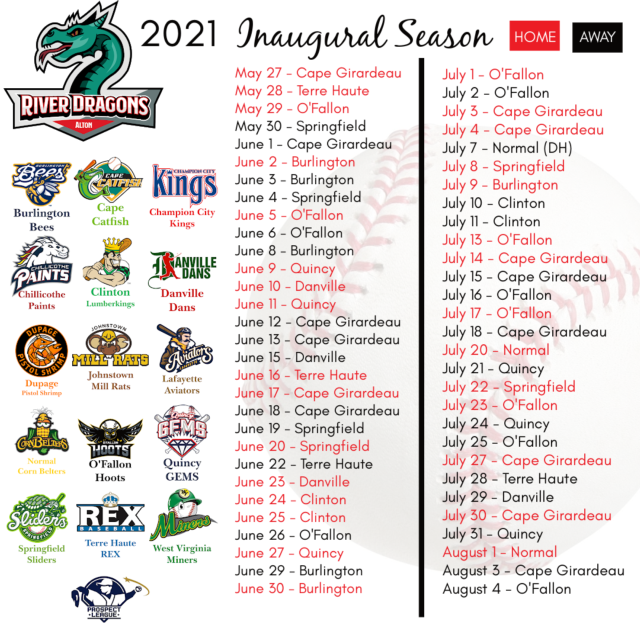 2021 River Dragons Regular Season Schedule Set | RiverBender.com