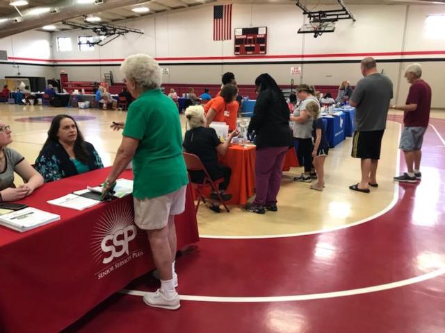  Residents attend the Senior, Veteran and Children’s Service Fair last week hosted by state Rep. Monica Bristow, D-Alton, and other area legislators to help connect residents with services and other valuable community resources. 