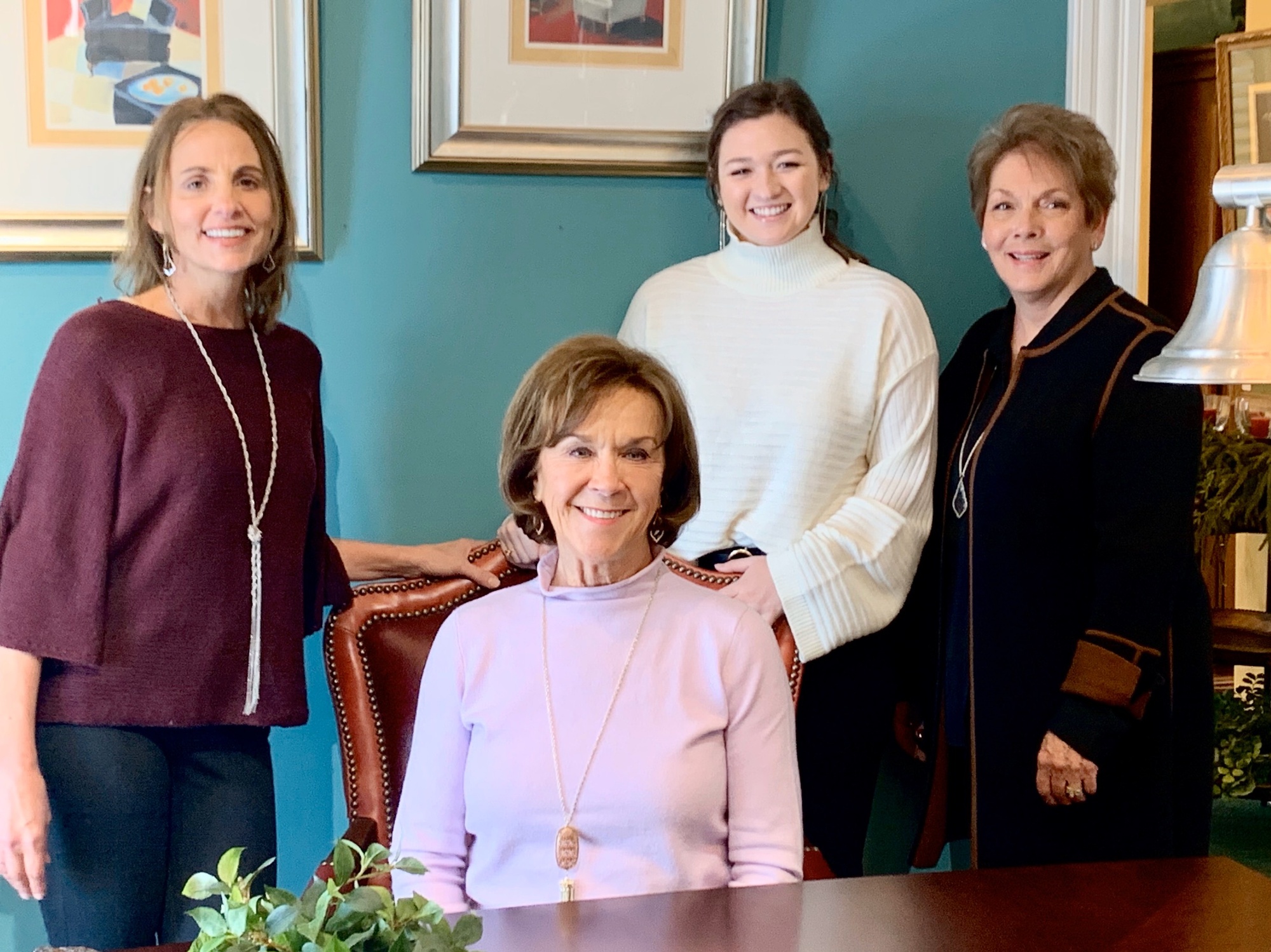 Design Team – L to R: Gina Krebs, Carrie Babington seated, Maren Hampton & Mary Droste