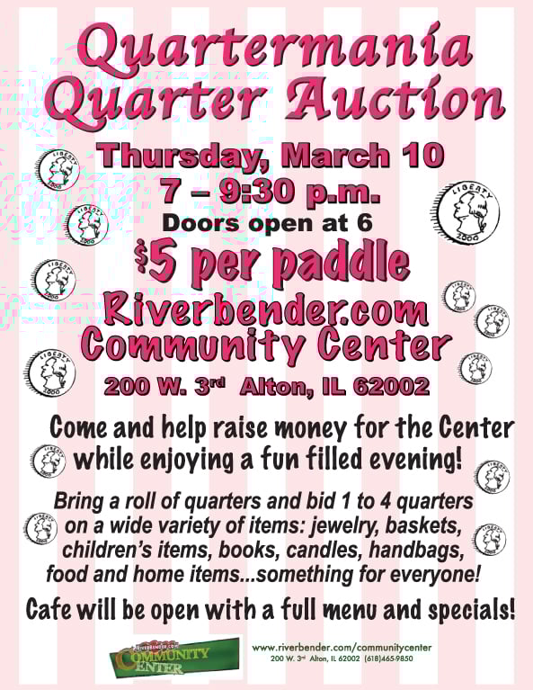 quartermania quarter auction 6 9 30pm thursday march 10 2011 quartermania flyer