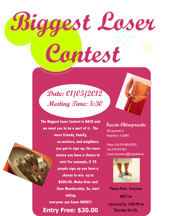 Biggest Loser Contest @ Faccin Chiropractice Wood River il ...