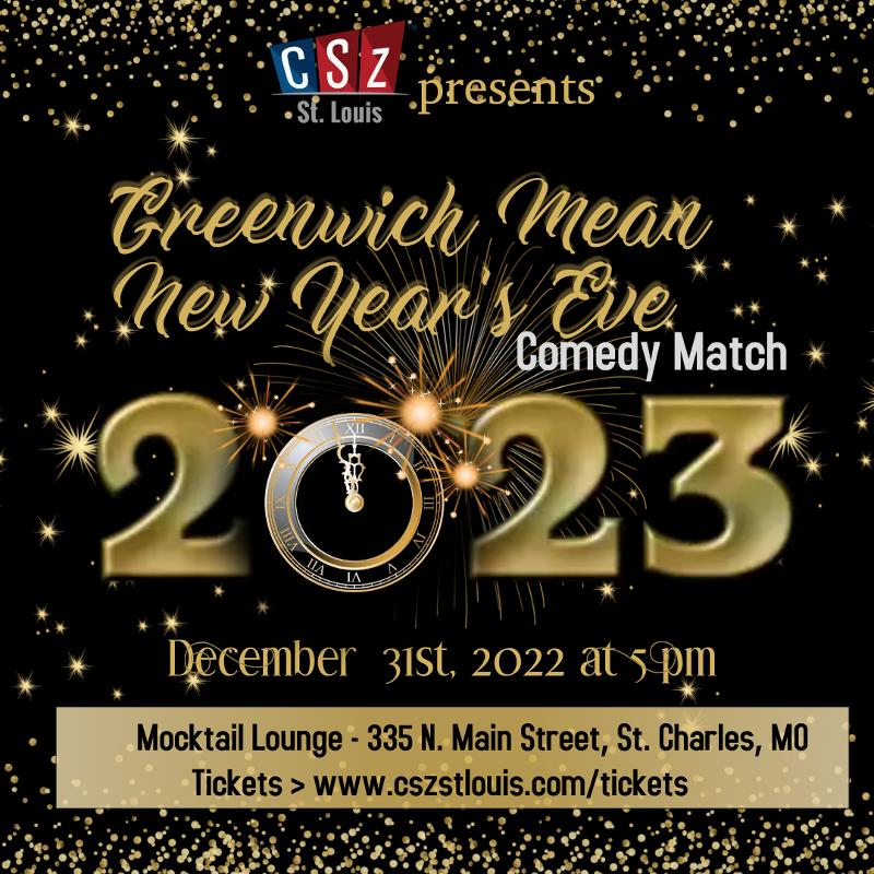 Early ComedySportz New Year's Eve Show at 5 pm event flyer